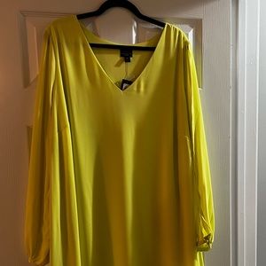 Lime Green Party Dress, cold sleeve